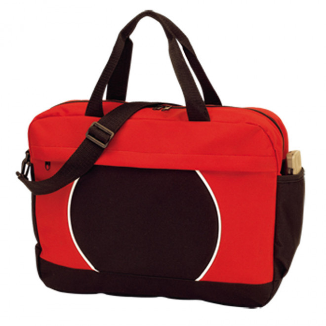 SACOCHE BICOLORE PUBLICITAIRE 'BURLINGTON' - rouge