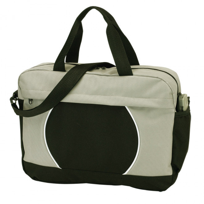 SACOCHE BICOLORE PUBLICITAIRE 'BURLINGTON' - gris