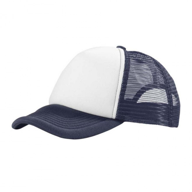 CASQUETTE PERSONNALISABLE TRUCKER 'BULL' - EXPEDITION RAPIDE 4 JOURS - marine/blanc
