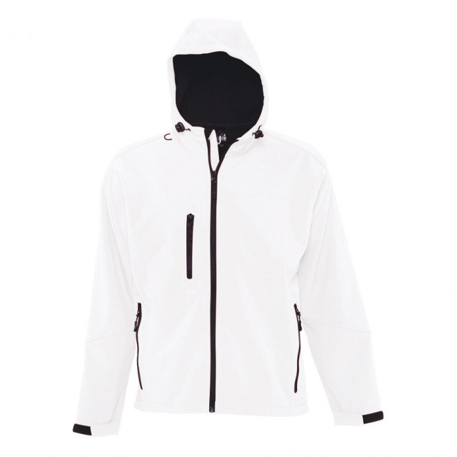 VESTE SOFTSHELL A CAPUCHE HOMME 'REPLAY ' 340 GR/M² - blanc