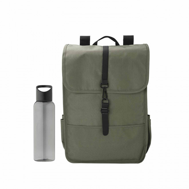 SET SAC ET BOUTEILLE PERSONNALISABLE 'MARGO' - vert
