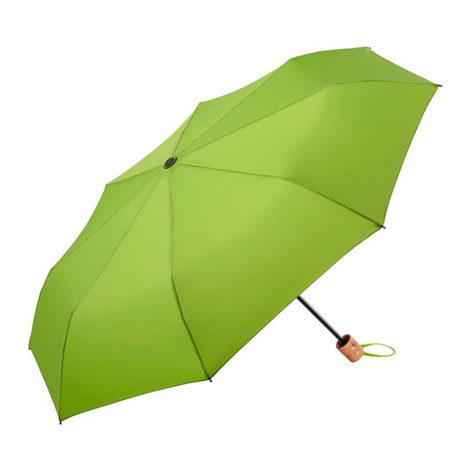 PARAPLUIE PUBLICITAIRE DE POCHE AVEC SAC FARE® 'LIVERPA' - lime