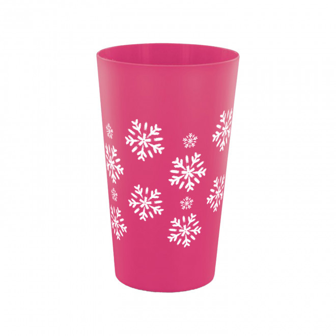 GOBELET MIF 30CL PERSONNALISABLE 'CUPY NOEL' - rose opaque