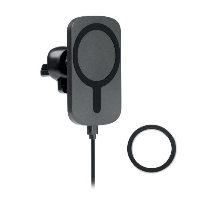 CHARGEUR PERSONNALISABLE A INDUCTION POUR VOITURE 'DIRPAH' - noir