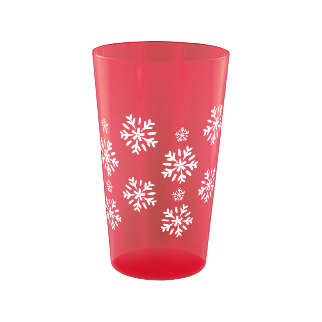 GOBELET MIF 30CL PERSONNALISABLE 'CUPY NOEL' - rouge transparent
