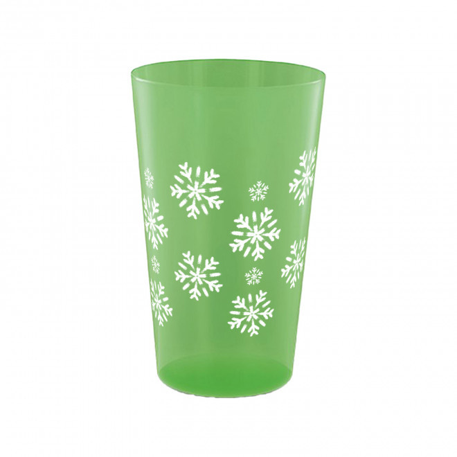 GOBELET MIF 30CL PERSONNALISABLE 'CUPY NOEL' - vert transparent