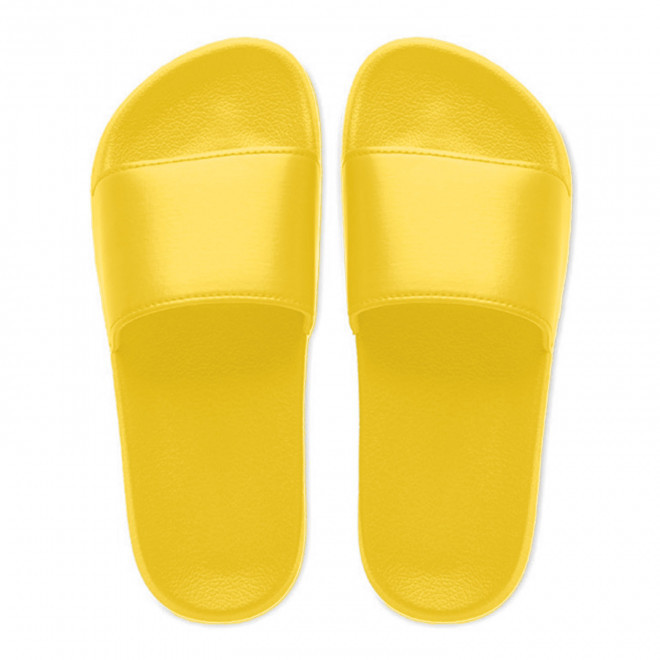 PAIRE CLAQUETTES PERSONNALISABLE SUR MESURE 'OMAX CUSTOM' - jaune