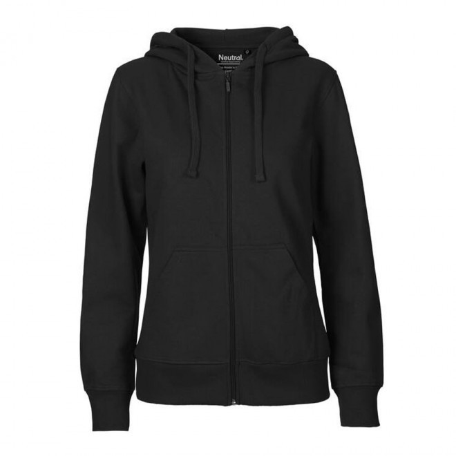 SWEAT-SHIRT PERSONNALISÉ ZIP FEMME BIO NEUTRAL® 'YORIS FEMME' - black
