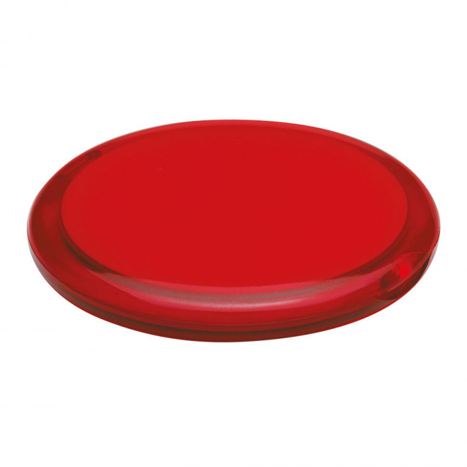 DOUBLE MIROIR DE POCHE PERSONNALISÉ 'BEAUTY DOUBLE' - rouge