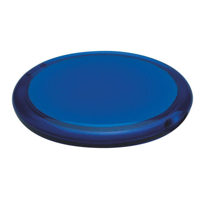 DOUBLE MIROIR DE POCHE PERSONNALISÉ 'BEAUTY DOUBLE' - bleu