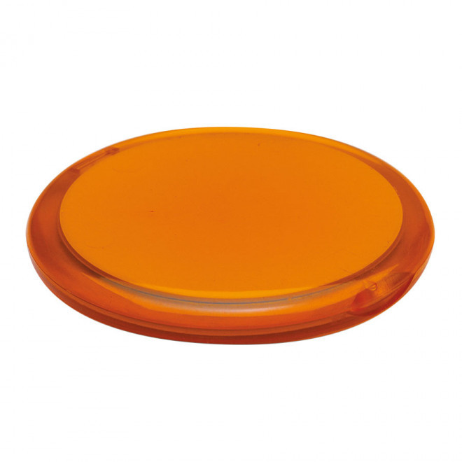 DOUBLE MIROIR DE POCHE PERSONNALISÉ 'BEAUTY DOUBLE' - orange