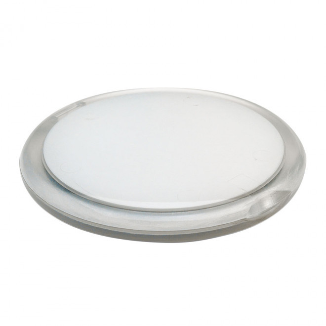 DOUBLE MIROIR DE POCHE PERSONNALISÉ 'BEAUTY DOUBLE' - blanc