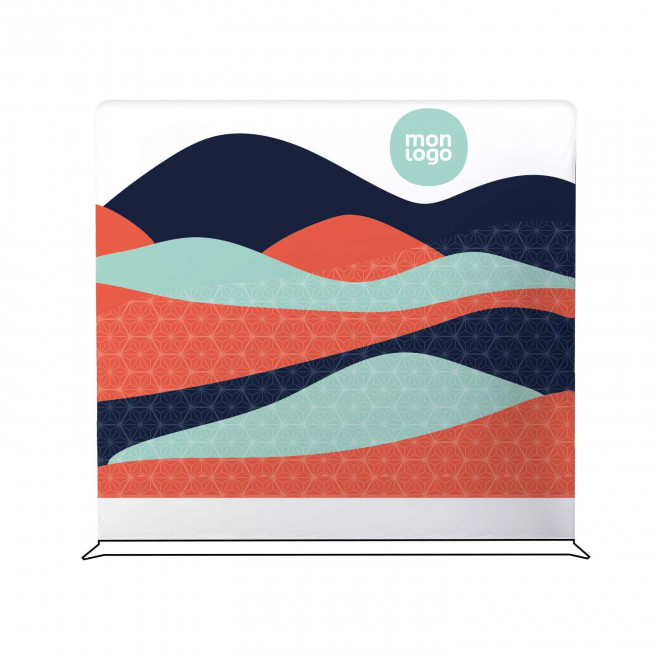 TOILE DE REMPLA PHOTOCALL PERSONNALISABLE 'EXPO' - 240 x 230 cm