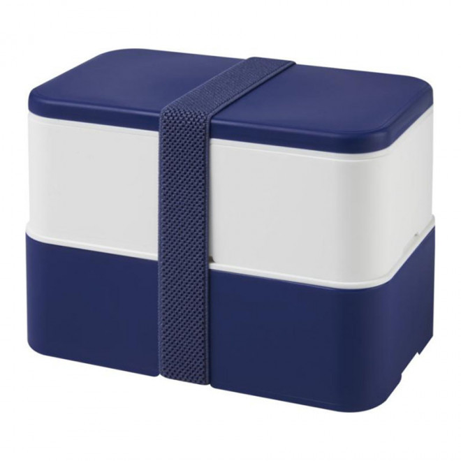 LUNCH BOX PERSONNALISABLE 'STOBO DOUBLE' - bleu/blanc
