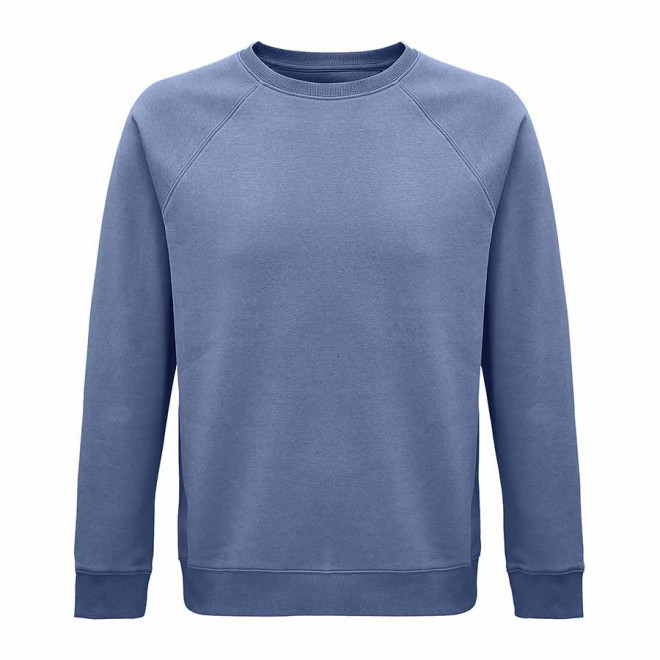 SWEAT-SHIRT PERSONNALISÉ BIO MIXTE COL ROND 'SPACE' - bleu