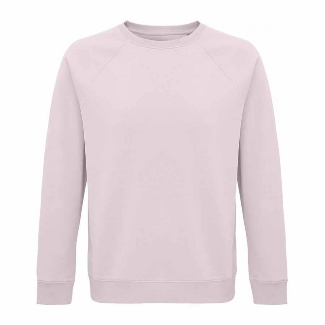 SWEAT-SHIRT PERSONNALISÉ BIO MIXTE COL ROND 'SPACE' - rose pale