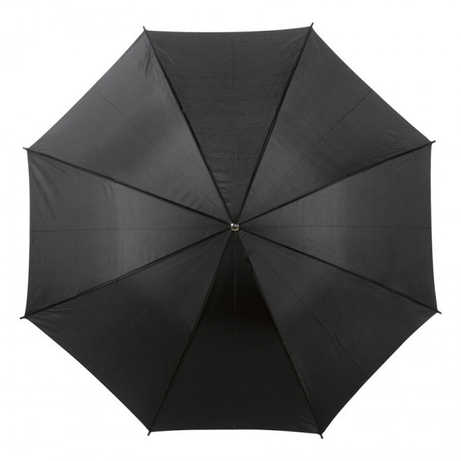 PARAPLUIE PUBLICITAIRE MANCHE DROIT OUVERTURE AUTO 'ABERDEEN BOIS' - noir