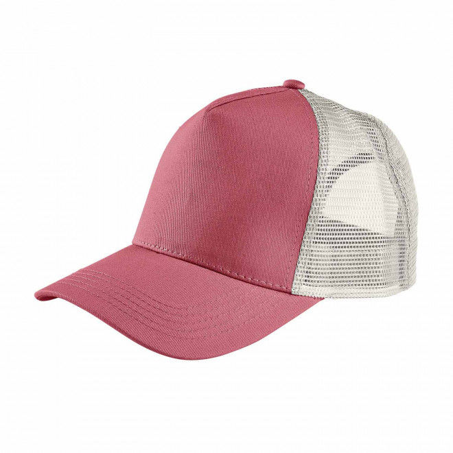 CASQUETTE TRUCKER FILET PERSONNALISABLE 'BLINK' - rose/écru