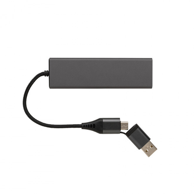 HUB USB PERSONNALISABLE 'GAZZIE' - gris