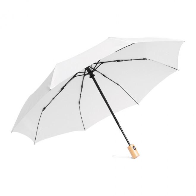 PARAPLUIE PUBLICITAIRE TEMPETE OUVERTURE AUTO 'LUSK MINI' - blanc