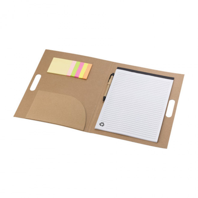 PORTE-DOCUMENTS PUBLICITAIRE 'MANITOBA' - brun