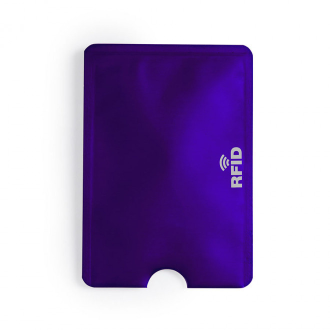PORTE-CARTE PERSONNALISÉ ANTI-RFID ALUMINIUM 'SMARTCARDI' - violet