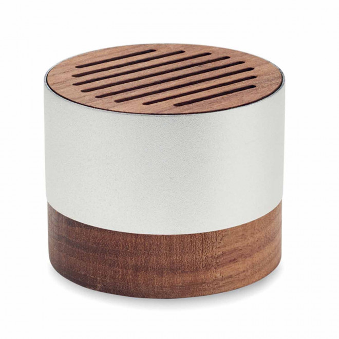 MINI ENCEINTE SANS FIL PERSONNALISABLE 'ELEG ALU' - bois