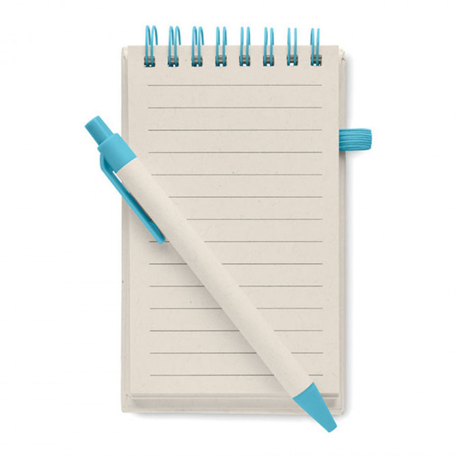 BLOC-NOTES A6 PERSONNALISABLE 'LEITE' - turquoise