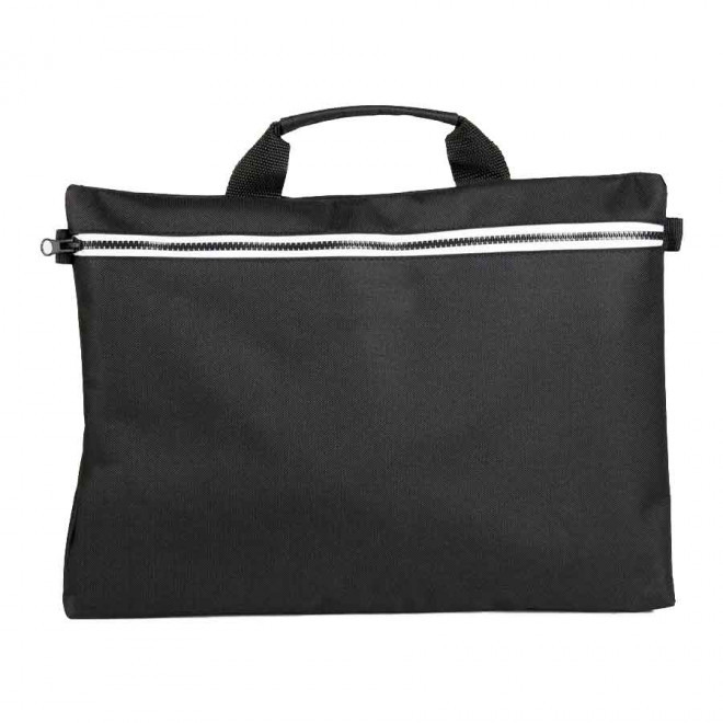 SACOCHE PUBLICITAIRE POUR ORDINATEUR 'WARTER' - black/white
