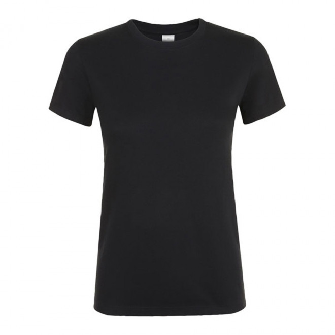 TEE-SHIRT PUBLICITAIRE FEMME 'REGENT' - EXPÉDITION RAPIDE 4J - noir