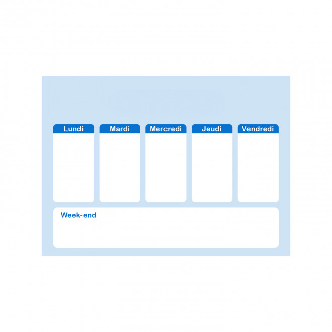 PLANNING AIMANTE PUBLICITAIRE 'CHECK' - bleu - 21x15cm