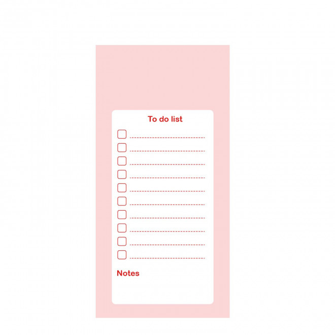 TO-DO LISTE AIMANTEE PERSONNALISEE 'CHECK' - rouge