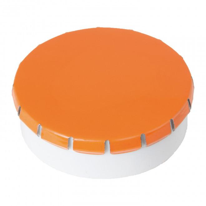 BOITE BONBONS BICOLORE PERSONNALISABLE 'CLIC CLAC EUROPE' - orange