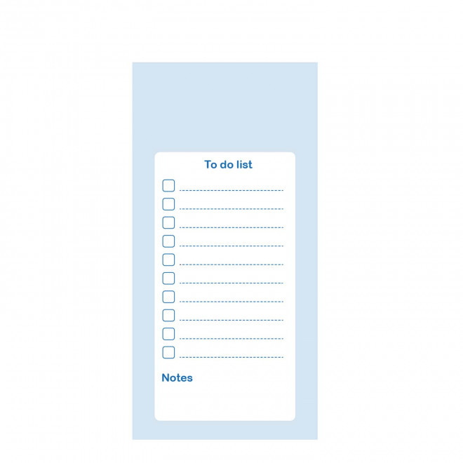 TO-DO LISTE AIMANTEE PERSONNALISEE 'CHECK' - bleu