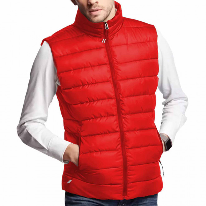 DOUDOUNE PUBLICITAIRE SANS MANCHES HOMME MUSTAGHATA® 'KYLE' - rouge