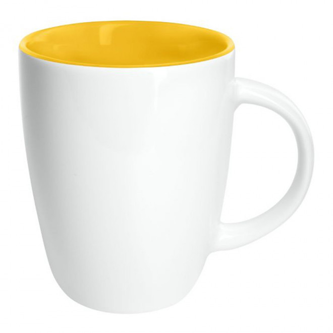 MUG EN PORCELAINE PERSONNALISABLE 250 ML 'COLBA' - jaune