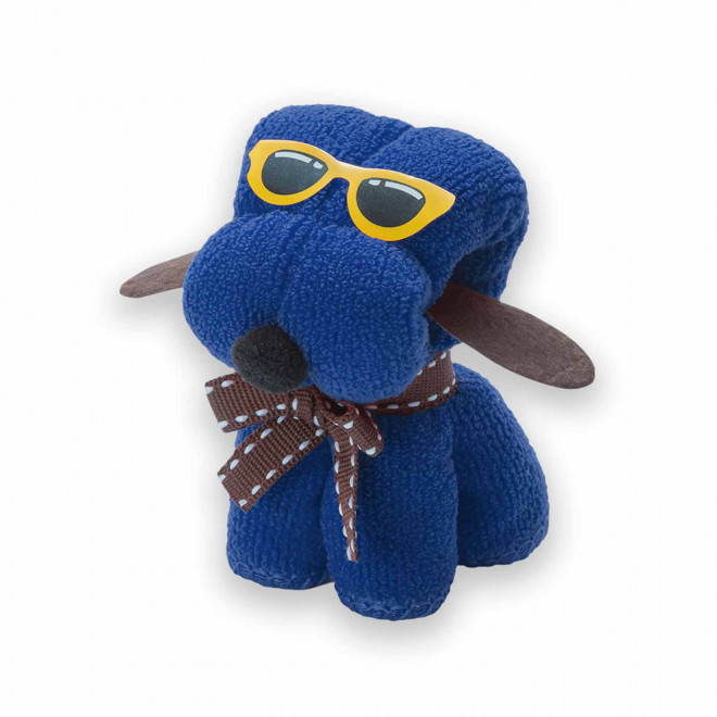 SERVIETTE MICROFIBRE ENFANT PERSONNALISABLE 'WOUFFY' - bleu