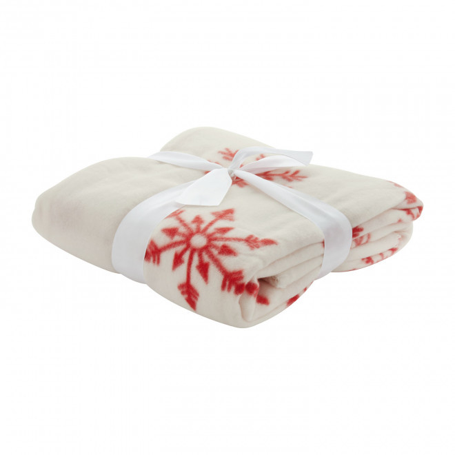 PLAID DE NOEL PERSONNALISABLE 'APPOLU' - blanc