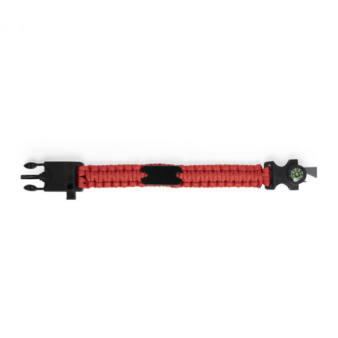BRACELET MULTIFONCTION EN NYLON PERSONNALISABLE 'RANNE' - rouge