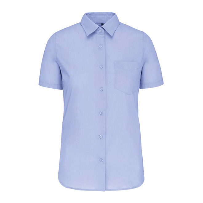 CHEMISE MANCHES COURTES FEMMES PERSONNALISABLE 'KARIBAN' - bright sky