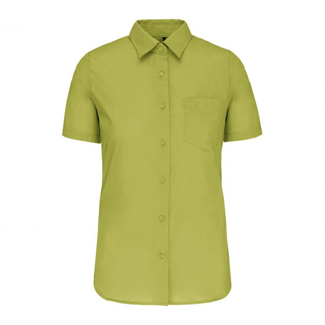 CHEMISE MANCHES COURTES FEMMES PERSONNALISABLE 'KARIBAN' - lime