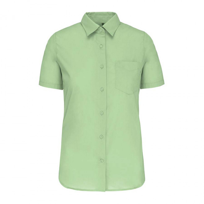 CHEMISE MANCHES COURTES FEMMES PERSONNALISABLE 'KARIBAN' - pistachio green