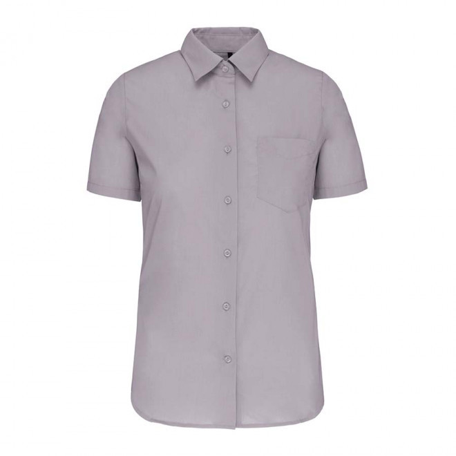 CHEMISE MANCHES COURTES FEMMES PERSONNALISABLE 'KARIBAN' - silver