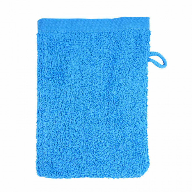GANT DE TOILETTE EN COTON PERSONNALISABLE 'PITOU' - bleu aqua