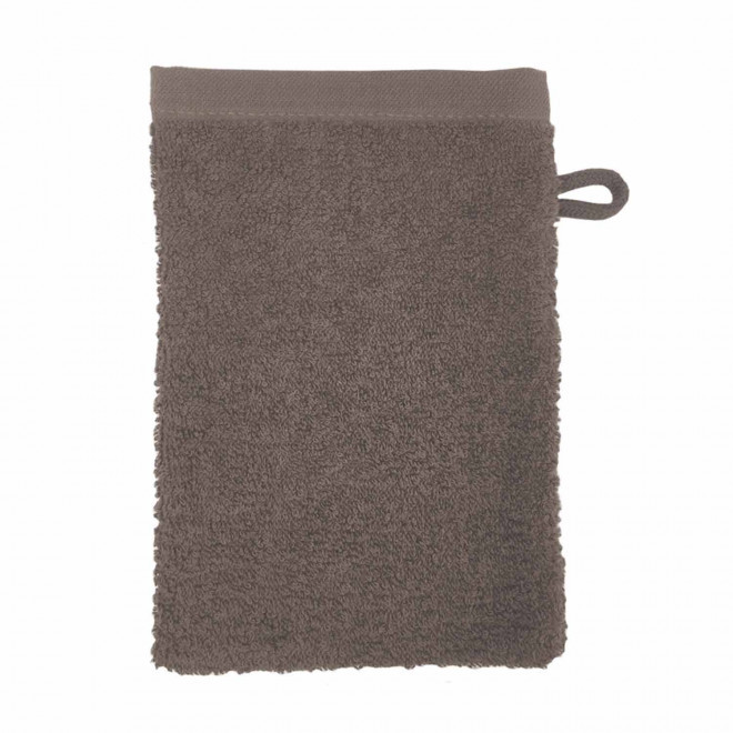 GANT DE TOILETTE EN COTON PERSONNALISABLE 'PITOU' - taupe