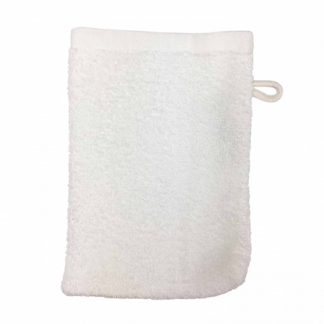 GANT DE TOILETTE EN COTON PERSONNALISABLE 'PITOU' - blanc