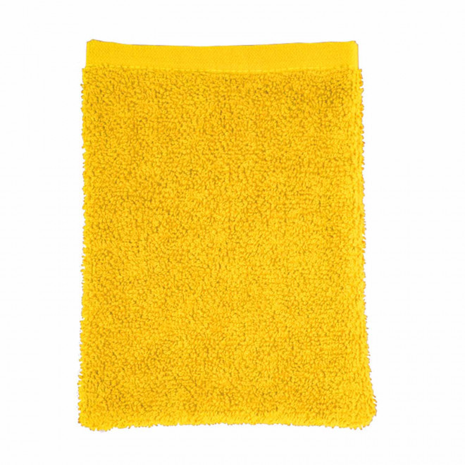 GANT DE TOILETTE EN COTON PERSONNALISABLE 'PITOU' - jaune