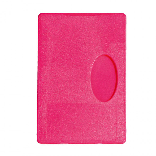 ETUI-CARTE RIGIDE PUBLICITAIRE 'LINZ' - rose