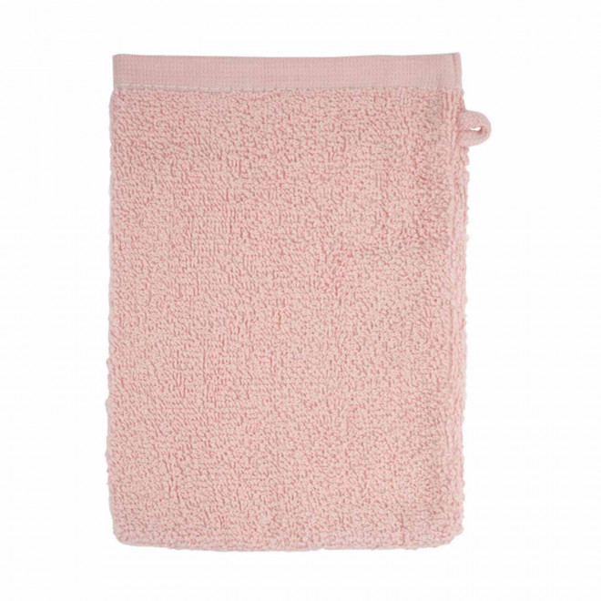GANT DE TOILETTE EN COTON PERSONNALISABLE 'PITOU' - rose saumon