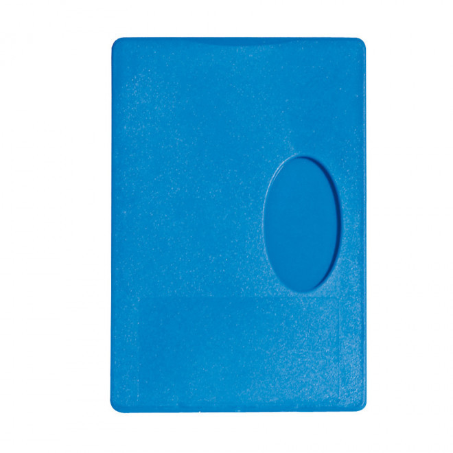 ETUI-CARTE RIGIDE PUBLICITAIRE 'LINZ' - bleu